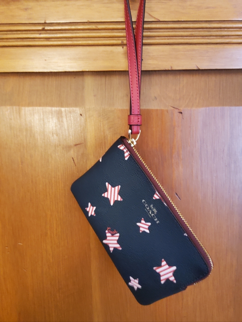 Coach Zip Around "Star" Wristlet EUC